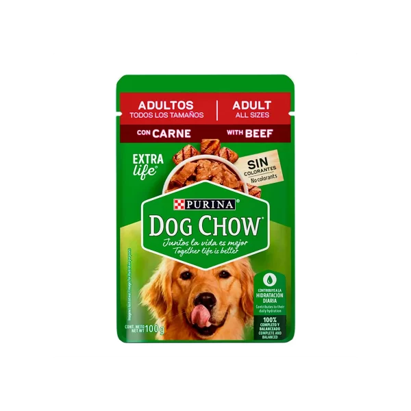 Sobre Dog Chow carne alimento humedo para perro